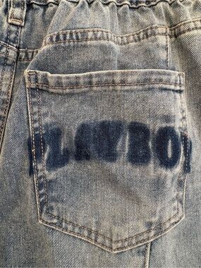 PLAYBOY Light Blue Denim Jeans with Silver Button